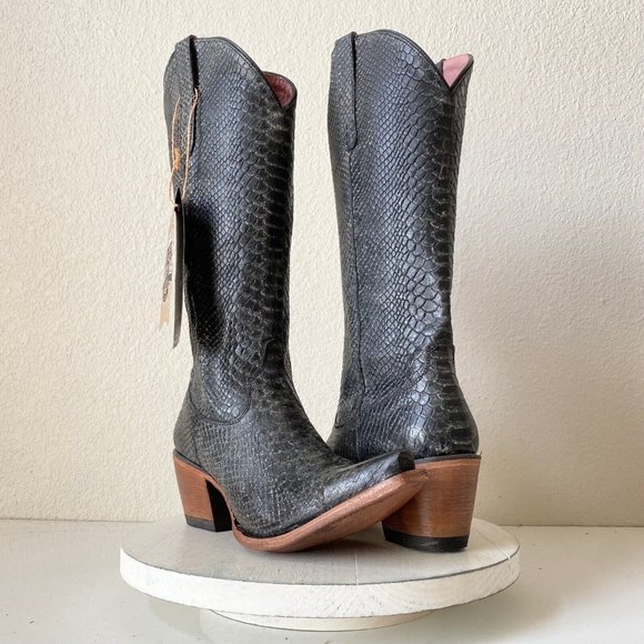 Lane Boots Shoes - NEW Junk Gypsy Lane Desert Highway Womens Western Boots 9 Black Cowboy 15" Tall